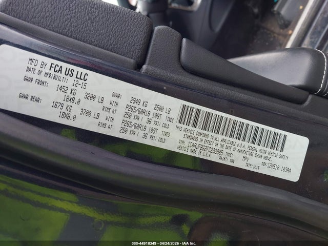 Продажа на аукционе авто 2015 Jeep Grand Cherokee Limited, vin: 1C4RJFBG2FC233905, номер лота: 44918349