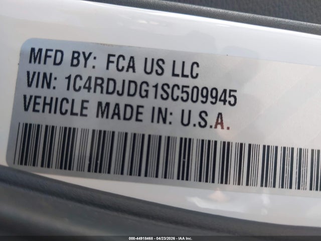 Auction sale of the 2025 Dodge Durango Gt Plus Awd, vin: 1C4RDJDG1SC509945, lot number: 44918468