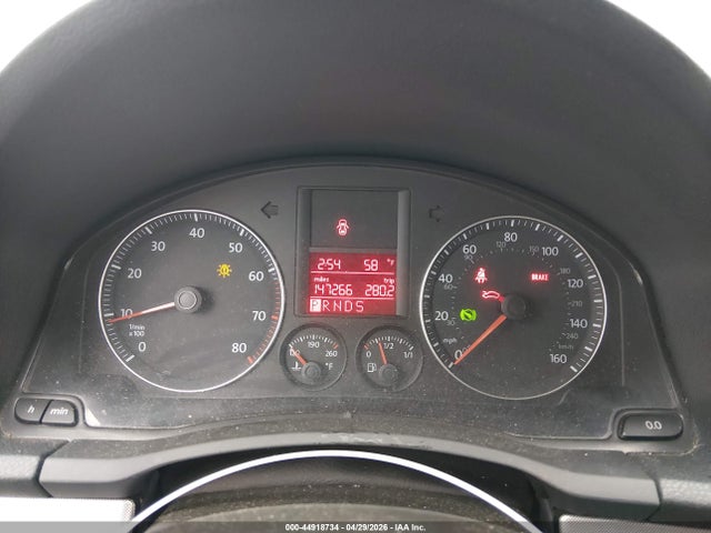 2009 Volkswagen Jetta S მანქანა იყიდება აუქციონზე, vin: 3VWJZ71K99M168634, აუქციონის ნომერი: 44918734