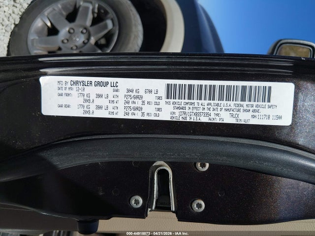44918873 :رقم المزاد ، 1D7RV1GTXBS573354 vin ، 2011 Ram Ram 1500 Laramie مزاد بيع