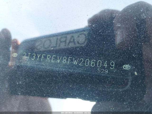 44919044 :رقم المزاد ، 2T3YFREV8FW206049 vin ، 2015 Toyota Rav4 Limited مزاد بيع