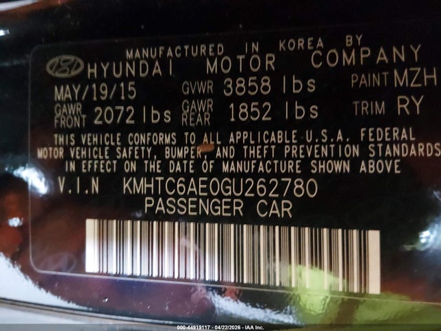 Hyundai Veloster Turbo 2016 KMHTC6AE0GU262780 Image 9