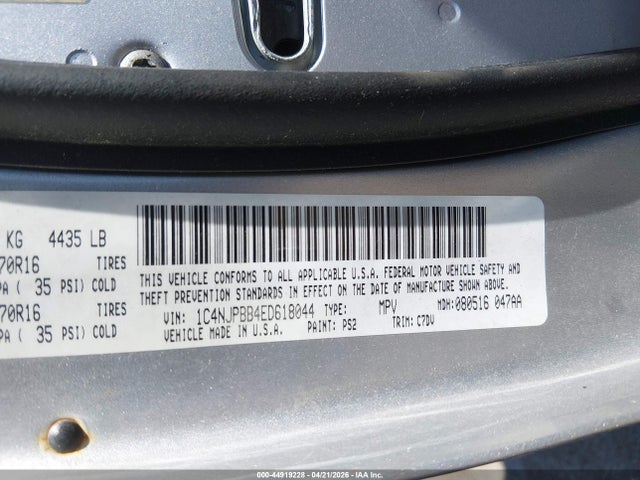 44919228 :رقم المزاد ، 1C4NJPBB4ED618044 vin ، 2014 Jeep Patriot Sport مزاد بيع