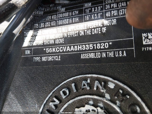 INDIAN MOTORCYCLE CO. Chief Vintage 2017 56KCCVAA8H3351820 Image 10