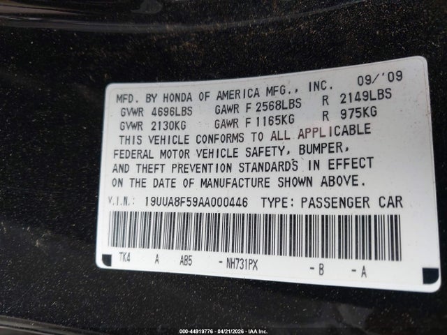 Продаж на аукціоні авто 2010 Acura Tl 3.5, vin: 19UUA8F59AA000446, номер лоту: 44919776