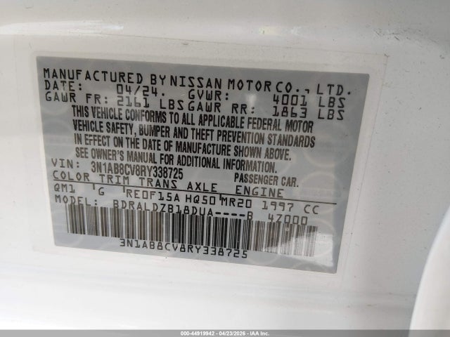 Nissan Sentra Sv Xtronic Cvt 2024 3N1AB8CV8RY338725 Image 9