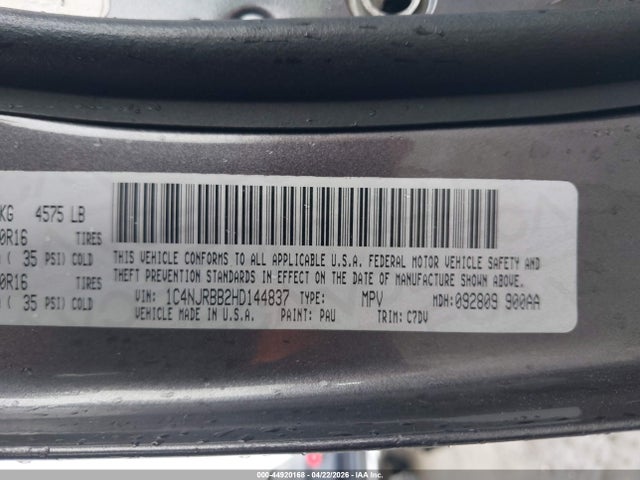 1C4NJRBB2HD144837 Jeep Patriot Sport 4x4