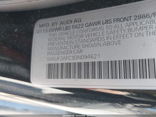 Продажа на аукционе авто 2013 Audi S6 4.0t Prestige, vin: WAUF2AFC3DN094621, номер лота: 44920190
