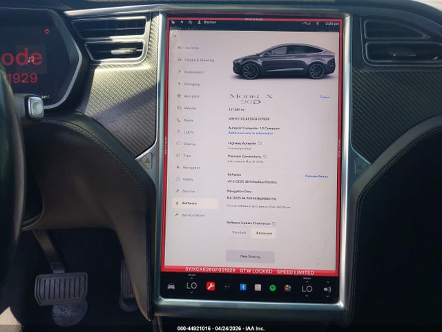 Tesla Model X 60d/70d/75d/90d 2016 5YJXCAE26GF001929 Image 7