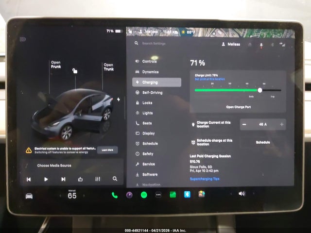 2023 Tesla Model Y Awd/long Range Dual Motor All-wheel Drive მანქანა იყიდება აუქციონზე, vin: 7SAYGDEEXPA155869, აუქციონის ნომერი: 44921144