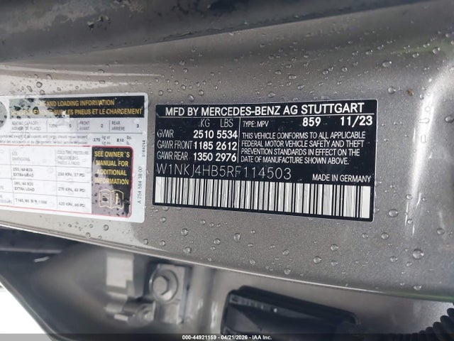 44921159 :رقم المزاد ، W1NKJ4HB5RF114503 vin ، 2024 Mercedes-benz Glc 300 4matic Coupe مزاد بيع