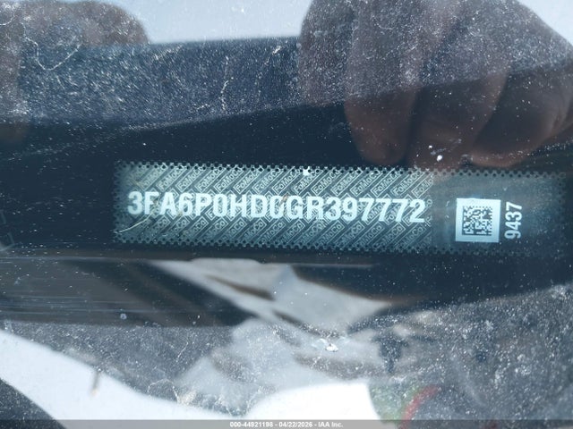 Aukcja sprzedaży 2016 Ford Fusion Se, vin: 3FA6P0HD0GR397772, numer aukcji: 44921198