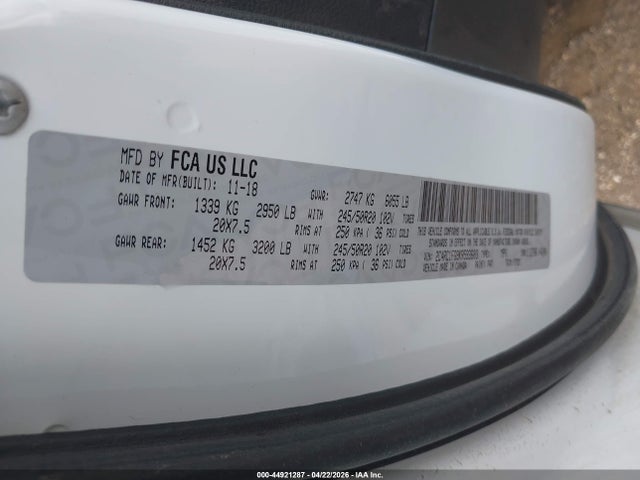 Продажа на аукционе авто 2019 Chrysler Pacifica Touring Plus, vin: 2C4RC1FG9KR593603, номер лота: 44921287