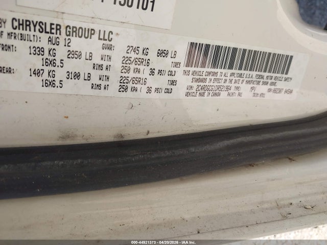 Aukcja sprzedaży 2013 Dodge Grand Caravan Sxt, vin: 2C4RDGCG1DR521964, numer aukcji: 44921373