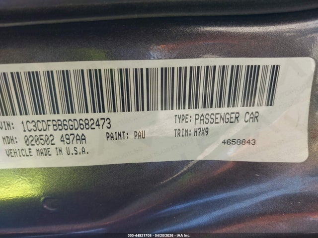 Aukcja sprzedaży 2016 Dodge Dart Sxt, vin: 1C3CDFBB6GD682473, numer aukcji: 44921708