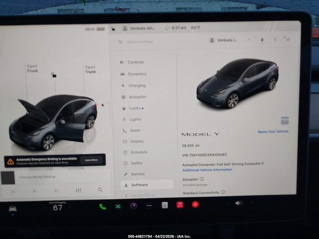 Aukcja sprzedaży 2023 Tesla Model Y Awd/long Range Dual Motor All-wheel Drive, vin: 7SAYGDEEXPA105067, numer aukcji: 44921794