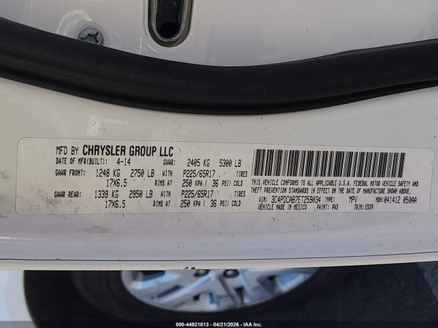 Продаж на аукціоні авто 2014 Dodge Journey American Value Pkg, vin: 3C4PDCAB7ET259034, номер лоту: 44921813