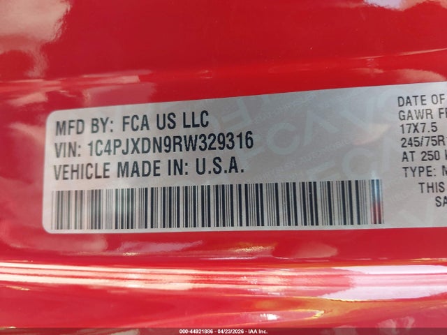 1C4PJXDN9RW329316 Jeep Wrangler 4-door Sport S 4x4