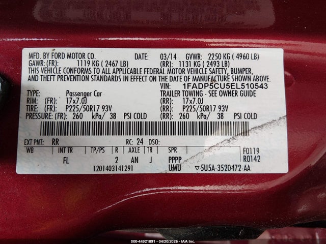 2014 FORD C-MAX ENERGI 1FADP5CU5EL510543 Photo 8