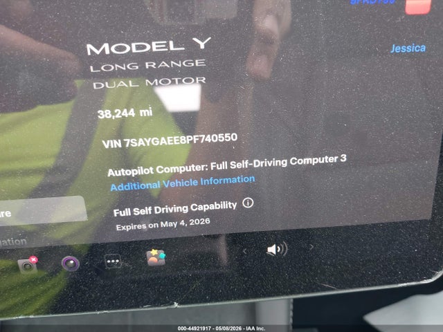 7SAYGAEE8PF740550 Tesla Model Y Awd/long Range Dual Motor All-wheel Drive