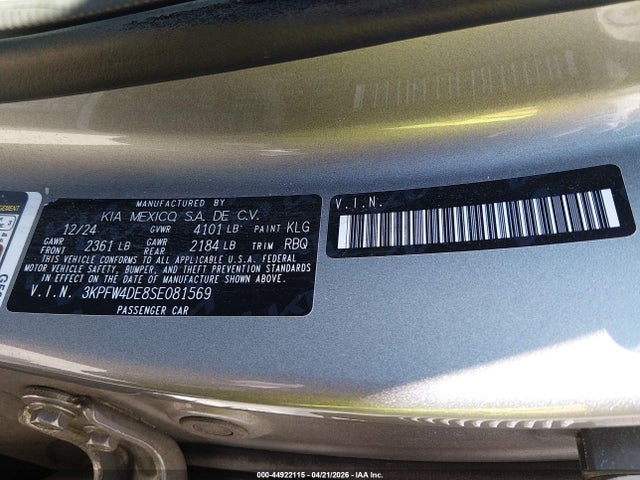 KIA K4 Gt-line 2025 3KPFW4DE8SE081569 Image 9