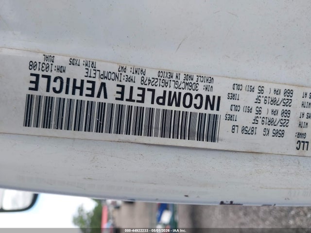 Продажа на аукционе авто 2010 Dodge Ram 5500 Hd Chassis St/slt, vin: 3D6WC7GL1AG122478, номер лота: 44922233