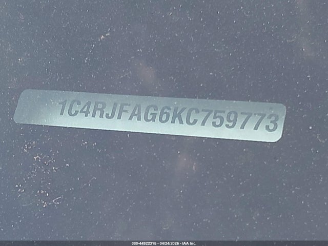 44922315 :رقم المزاد ، 1C4RJFAG6KC759773 vin ، 2019 Jeep Grand Cherokee Laredo E 4x4 مزاد بيع