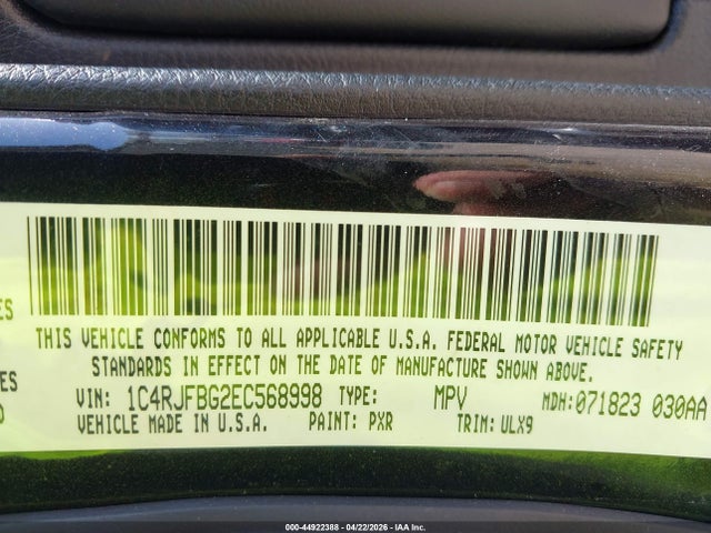 Aukcja sprzedaży 2014 Jeep Grand Cherokee Limited, vin: 1C4RJFBG2EC568998, numer aukcji: 44922388