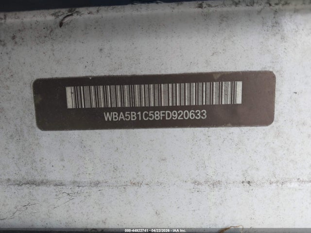 Aukcja sprzedaży 2015 Bmw 535i, vin: WBA5B1C58FD920633, numer aukcji: 44922741