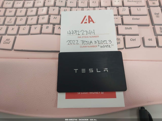 2022 Tesla Model 3 Rear-wheel Drive მანქანა იყიდება აუქციონზე, vin: 5YJ3E1EA6NF316663, აუქციონის ნომერი: 44922744