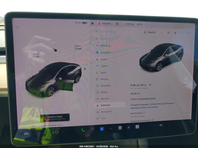 5YJYGDED4MF109389 Tesla Model Y Standard Range Rear-wheel Drive