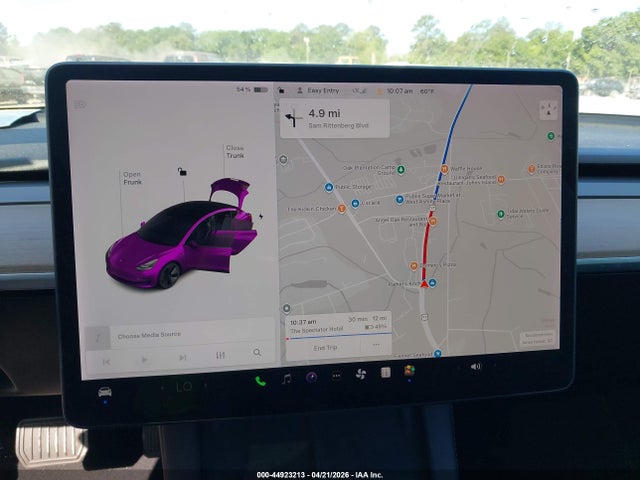 44923213 :رقم المزاد ، 5YJ3E1EB5MF924844 vin ، 2021 Tesla Model 3 Long Range Dual Motor All-wheel Drive مزاد بيع