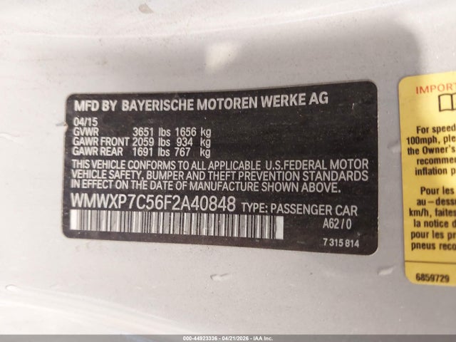 Mini Hardtop Cooper S 2015 WMWXP7C56F2A40848 Image 9