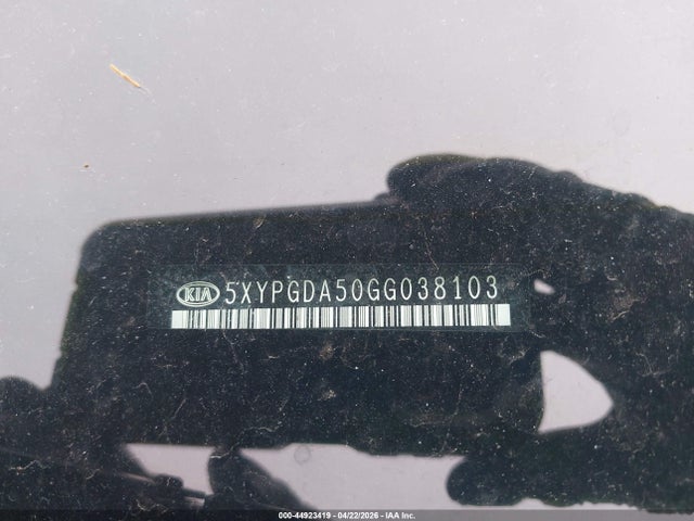Aukcja sprzedaży 2016 Kia Sorento 3.3l Lx, vin: 5XYPGDA50GG038103, numer aukcji: 44923419