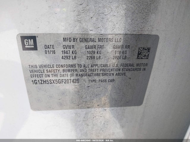 1G1ZH5SX5GF207426 Chevrolet Malibu Premier