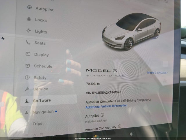Tesla Model 3 Long Range/mid Range/standard Range/standard Range Plus 2019 5YJ3E1EA2KF441543 Image 7
