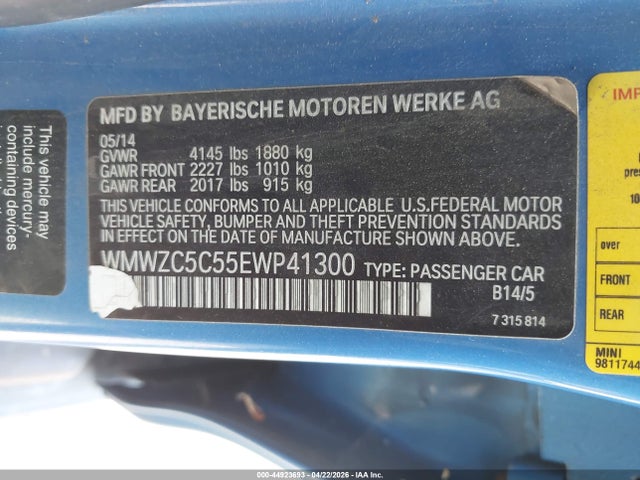 Mini Countryman Cooper S 2014 WMWZC5C55EWP41300 Image 9