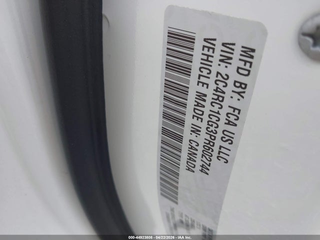Продаж на аукціоні авто 2023 Chrysler Voyager Lx, vin: 2C4RC1CG3PR602744, номер лоту: 44923808