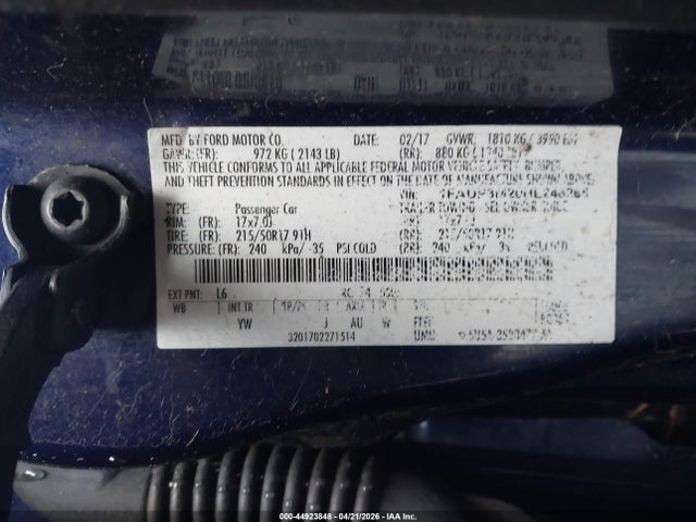 Aukcja sprzedaży 2017 Ford Focus Sel, vin: 1FADP3M20HL246265, numer aukcji: 44923848