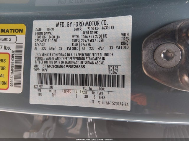 3FMCR9B64PRE25865 Ford Bronco Sport Big Bend