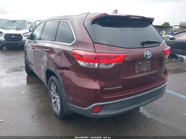 5TDJGRFH6KS062536 Toyota Highlander Hybrid Xle