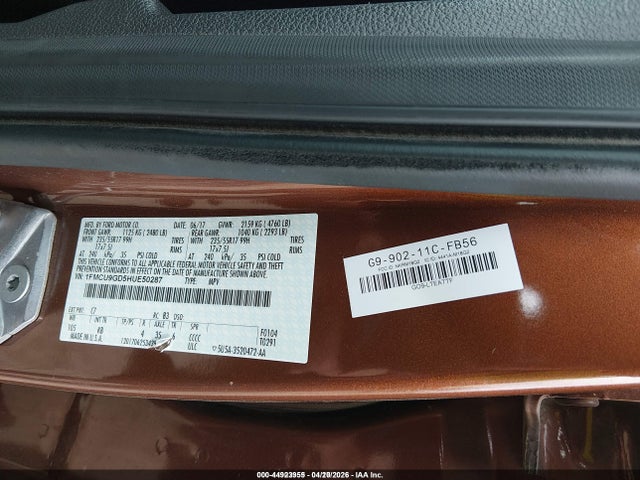 1FMCU9GD5HUE50287 Ford ESCAPE SE