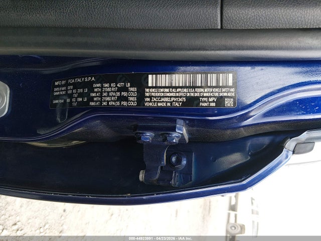 Aukcja sprzedaży 2018 Jeep Renegade Latitude Fwd, vin: ZACCJABB2JPH13475, numer aukcji: 44923991