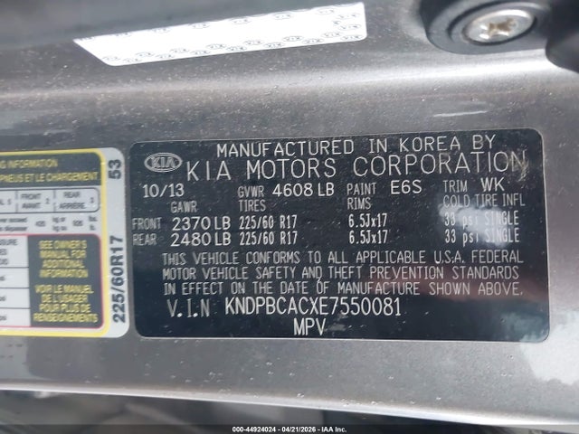 KIA Sportage Lx 2014 KNDPBCACXE7550081 Image 9