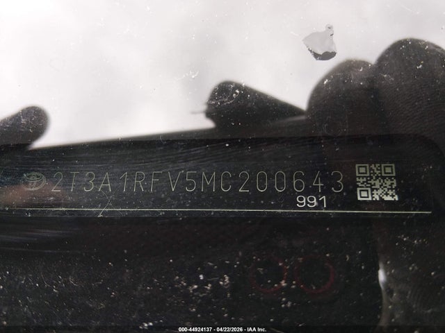 Aukcja sprzedaży 2021 Toyota Rav4 Xle Premium, vin: 2T3A1RFV5MC200643, numer aukcji: 44924137