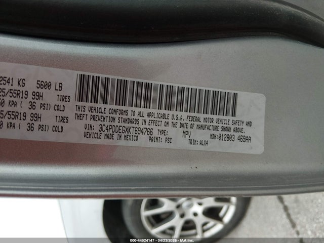 44924147 :رقم المزاد ، 3C4PDDEGXKT694766 vin ، 2019 Dodge Journey Gt Awd مزاد بيع