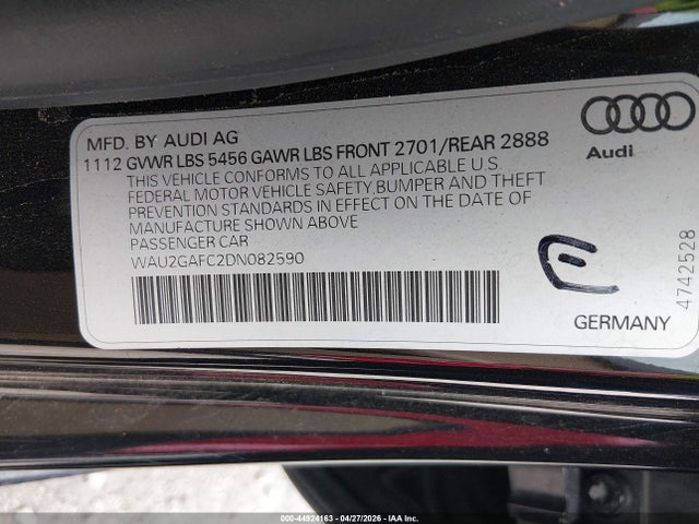 Продаж на аукціоні авто 2013 Audi A7 3.0t Premium, vin: WAU2GAFC2DN082590, номер лоту: 44924163