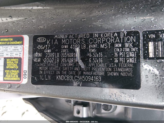 Продаж на аукціоні авто 2017 Kia Niro Lx, vin: KNDCB3LC5H5094163, номер лоту: 44924353