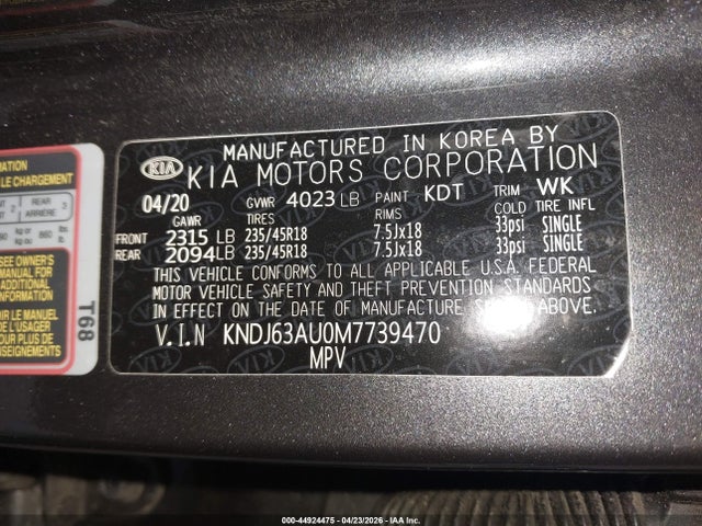 2021 Kia Soul Gt-line მანქანა იყიდება აუქციონზე, vin: KNDJ63AU0M7739470, აუქციონის ნომერი: 44924475