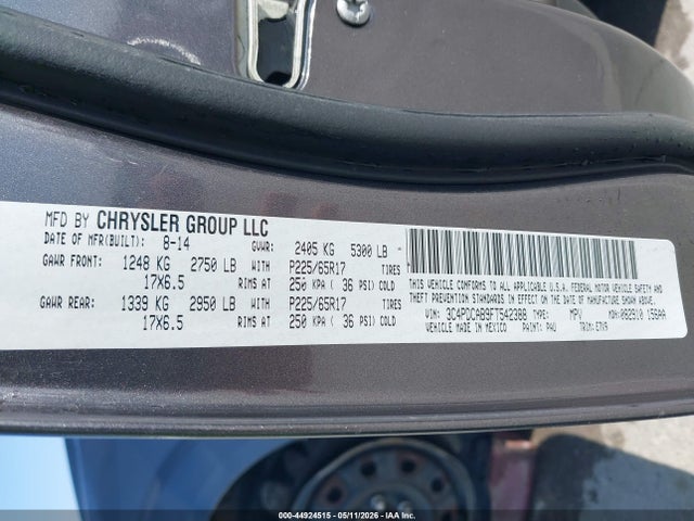 44924515 :رقم المزاد ، 3C4PDCAB9FT542388 vin ، 2015 Dodge Journey Se مزاد بيع
